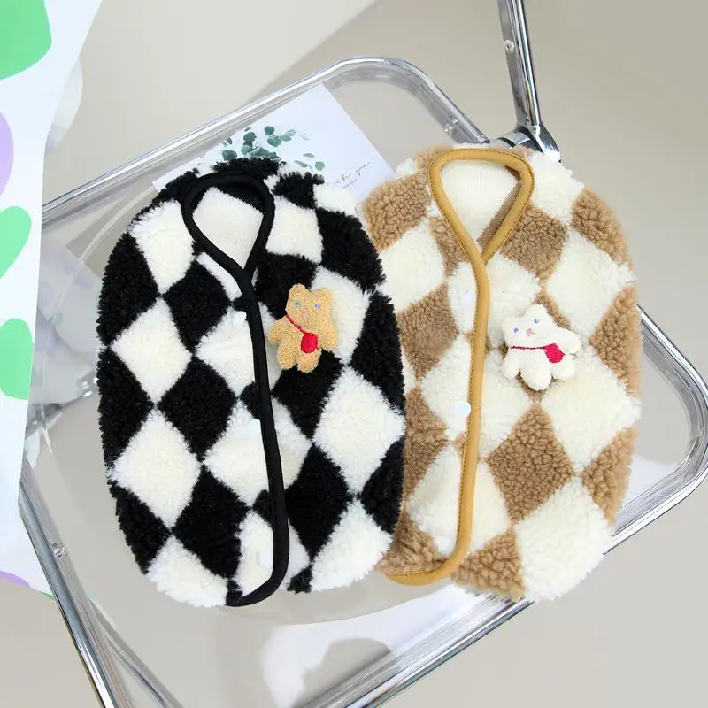 Autumn and Winter Clothes Dog Coral Fleece Pet Bear Cat Clothes Warm Cotton Two-legged Clothes Cross-border Wholesale