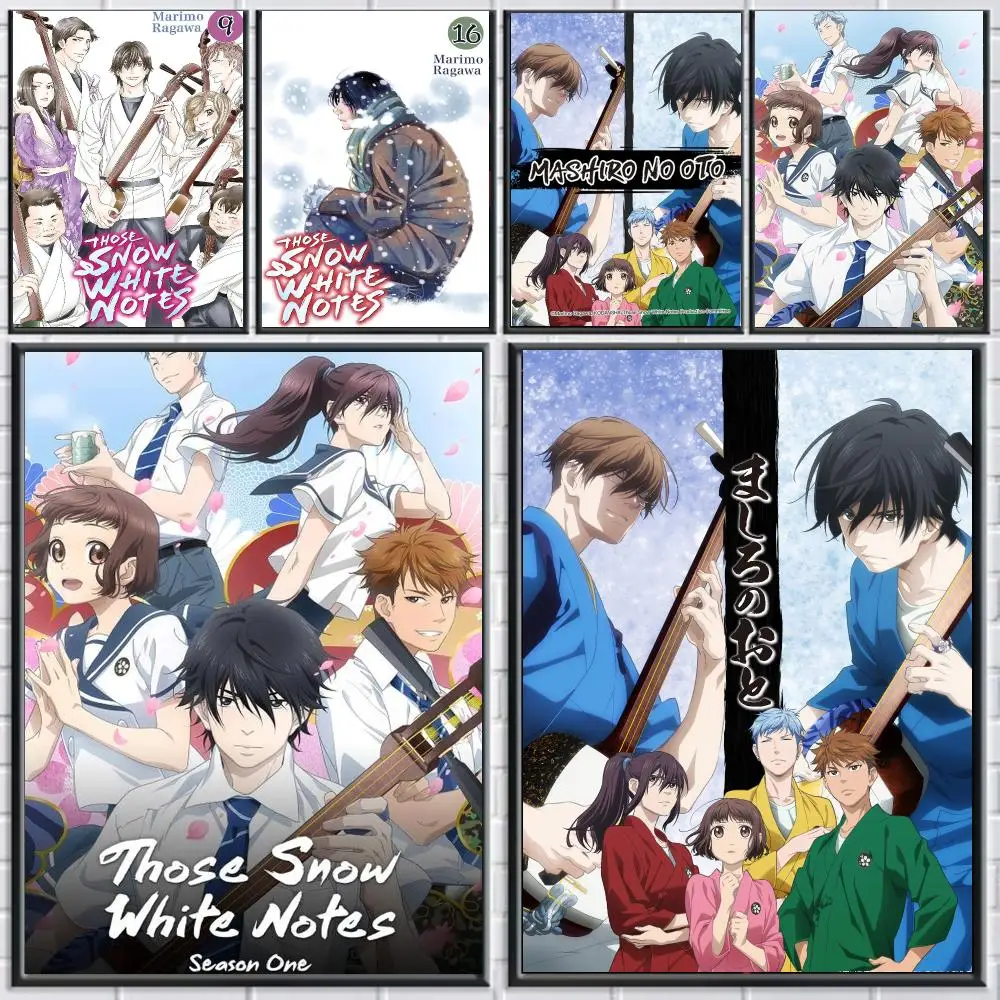 anime T-Those Snow White Notes-S Poster Peel and Stick Wall Art for Cafe Office Bar and Home Decoration