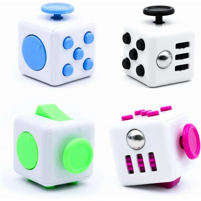 Criativo cor sólida Fidget dados para crianças e adultos, brinquedos de dedo anti-stress, cubo de mão, autismo e alívio da ansiedade