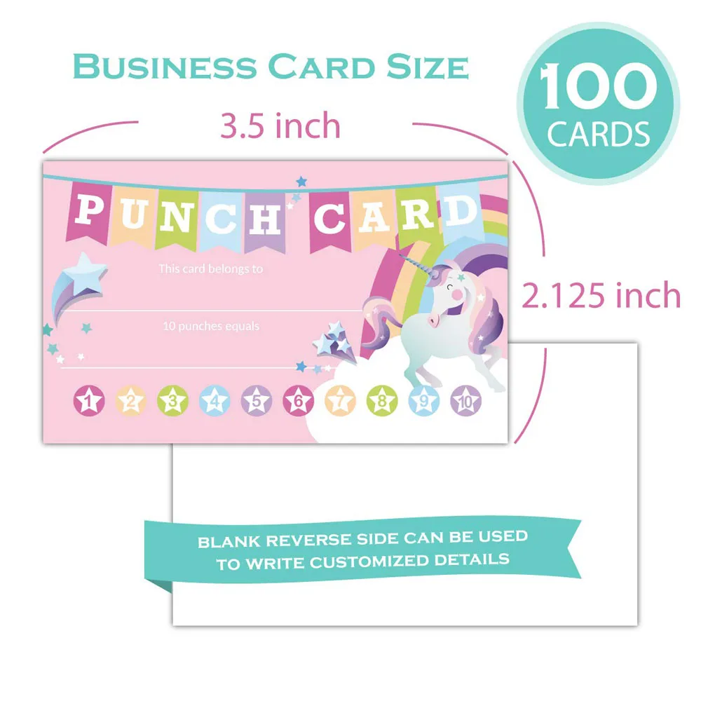 10-50pcs Punch Cards 3.5 X 2 Inch Incentive Reward Card for School Teacher Motivation Kid Behavior Homeschool Classroom Supplies