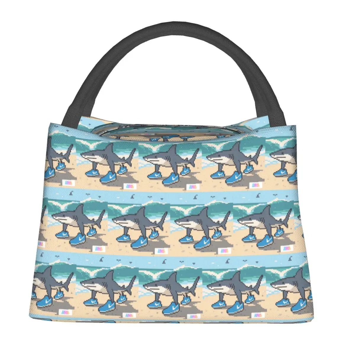 Tralalero Tralala Funny Shark Meme Italian Brainrot Insulated Lunch Bag for Women Kids Food Boxes Thermal Lunch Box Tote