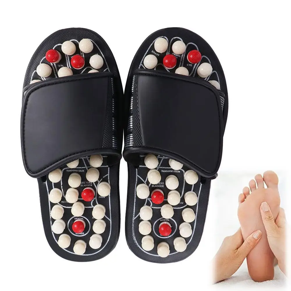 Rotating Foot Massage Shoes Unisex Anti-slip Acupressure Massage Slippers Feet Care Reflex Stress Reflexology Sandals Plantar