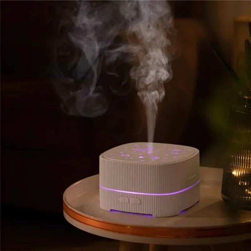 

500ml Ultrasonic Cool Mist Air Humidifier with Colorful LED Light Music Essential Speaker