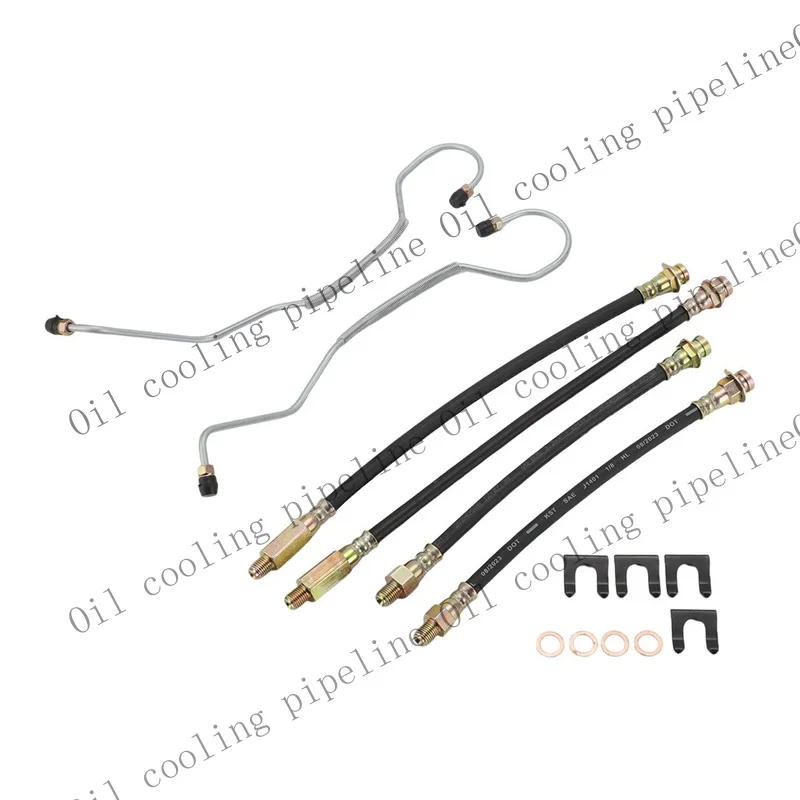 A+ For 1965-1982 Chevrolet Corvette 4 Wheel Disc Brake Hose W/Hardware Kit & Lines