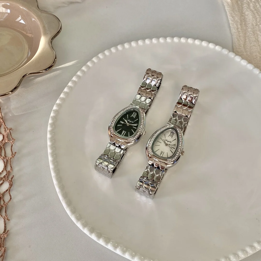 Модные женские часы со змеей, роскошные кварцевые наручные часы с бриллиантовым циферблатом из нержавеющей стали, женское платье, ювелирные изделия Relogio Feminino