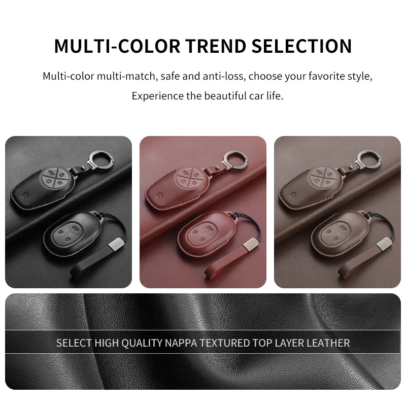 حافظة مفاتيح السيارة الجلدية لهاتف Wei Lai NIO ES6 ES7 ES8 ET5 ET7 ET9 EC6 EC7 ET5T EVE EP9 2018-2025 غطاء حماية سلسلة مفاتيح السيارة