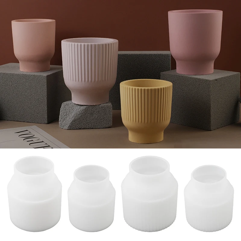 

Storage Boxes Silicone Molds DIY Candle Cup Mold Ceramic Mold Flower Pots Storage Boxes Molds Jars Bottles Gypsum Concrete Mold