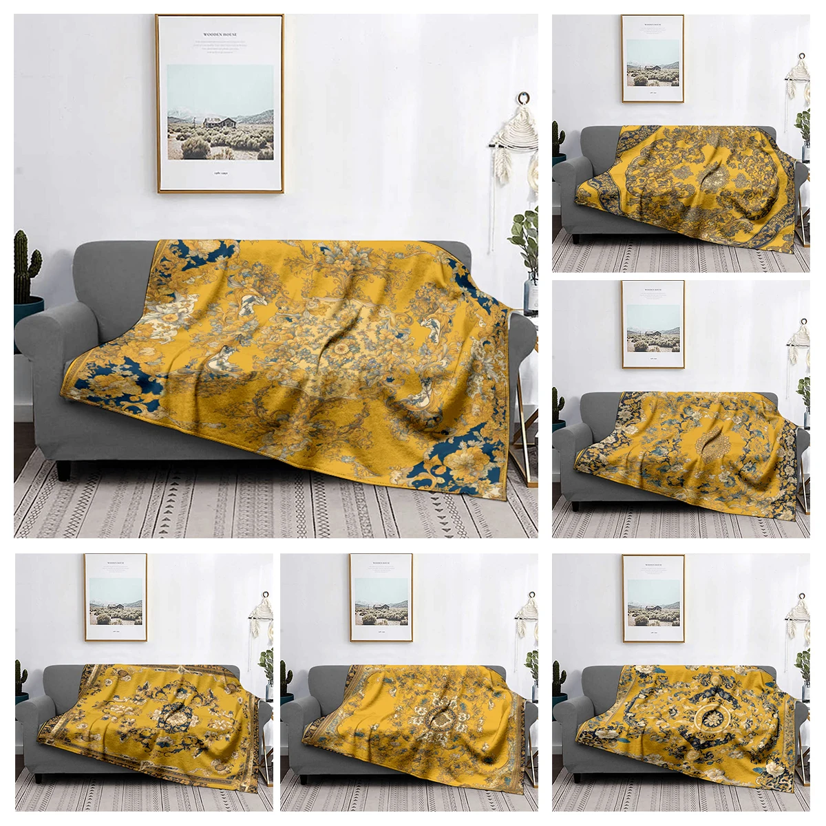 Home decoration plush Throw Sofa blanket Bedspread on the bed fluffy soft blankets decor Plaid Modern Persia boho Blankets