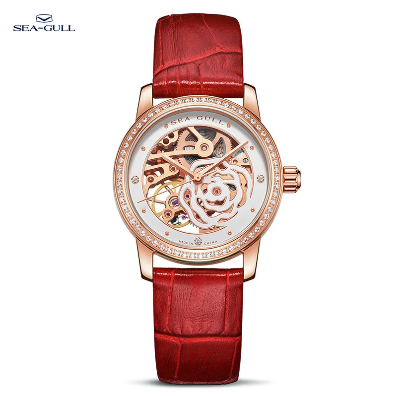 Seagull Fashion Women Watches Skeleton Business Luxury Ladies Wristwatches reloj mujer Female Mechanical Watch Gifts Clock 6146