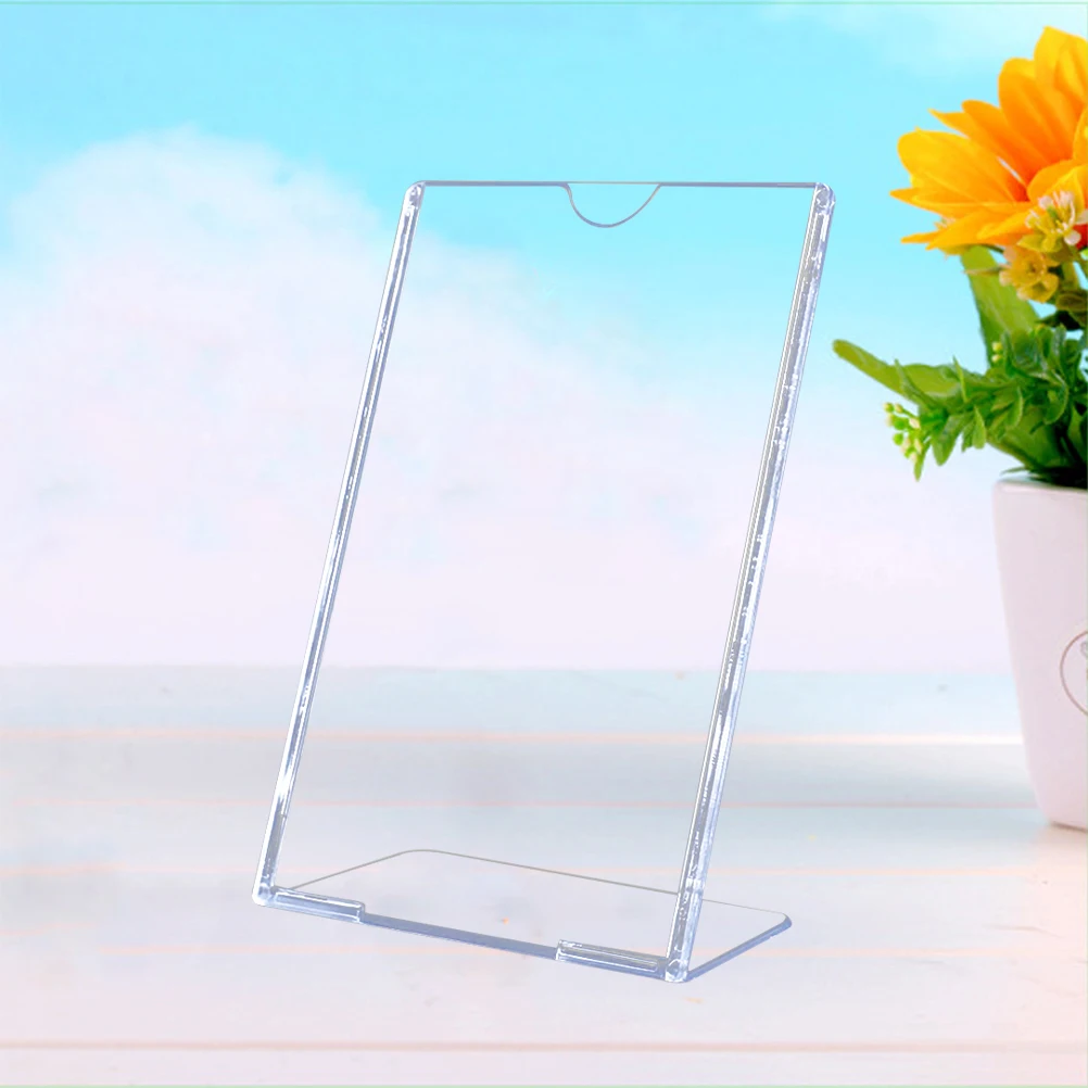 

6 Pcs L-shaped Table Desktop Photo Holder Display Stand Slanted Bracket Sign Holders