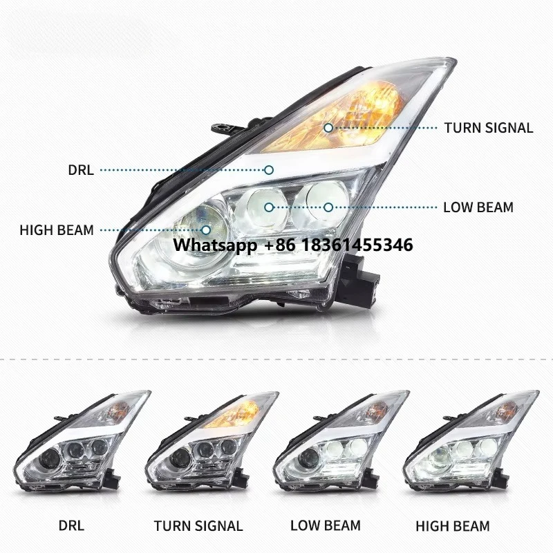

For GTR Factory Assembly Full LED Day Running Light Car Accessories R35 Headlight 2008-2023 Modified LED Lens