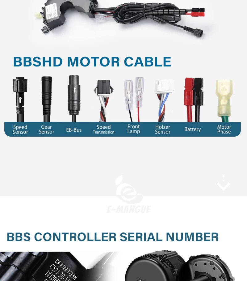 Bafang Mid Drive Motor Controller Ersatz für BBSHD BBS01B BBS02 BBS02B Motor 48V 750W 52V 1000W 36V 250W 350W 500W – Detail 14