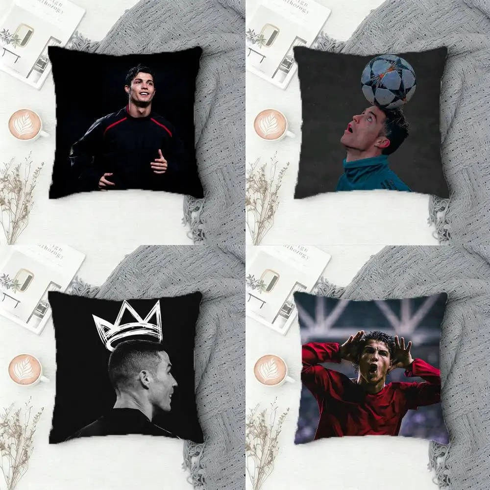 

C-Cristiano Ronaldo Double-sided Printed Square Decorative Cushion Cover for Sofa Living Room Home Decor