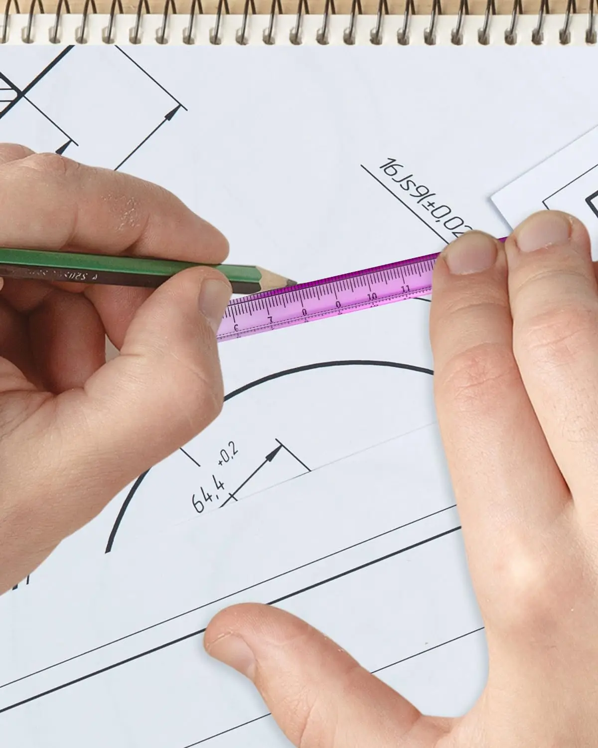 3 Pack Acrylic Clear Ruler, Color Transparent Plastic Ruler, Measuring Tools for Student School Home Office, Three-Dimensional