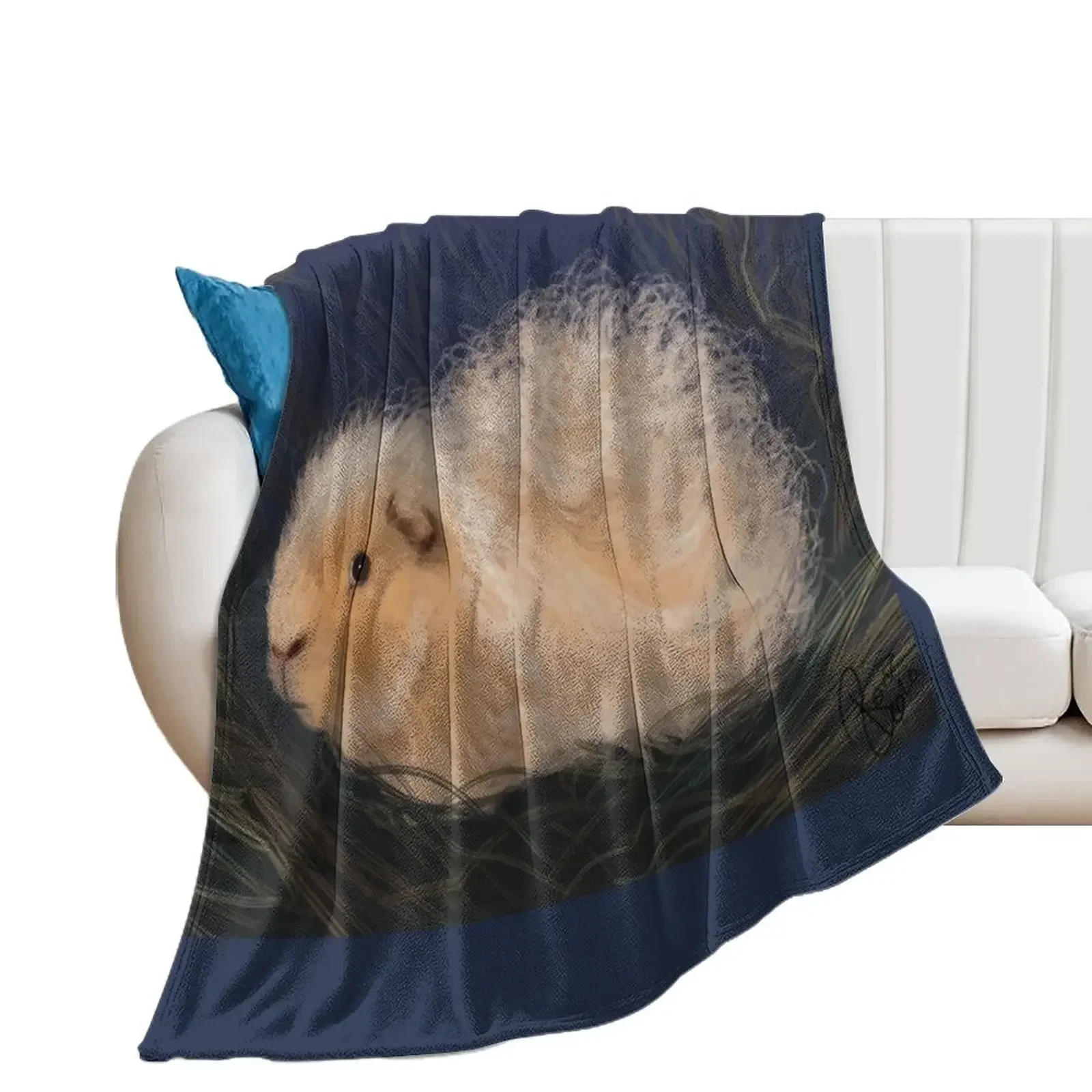 

Fuzzy Guinea Pig Throw Blanket Travel bed plaid Blankets