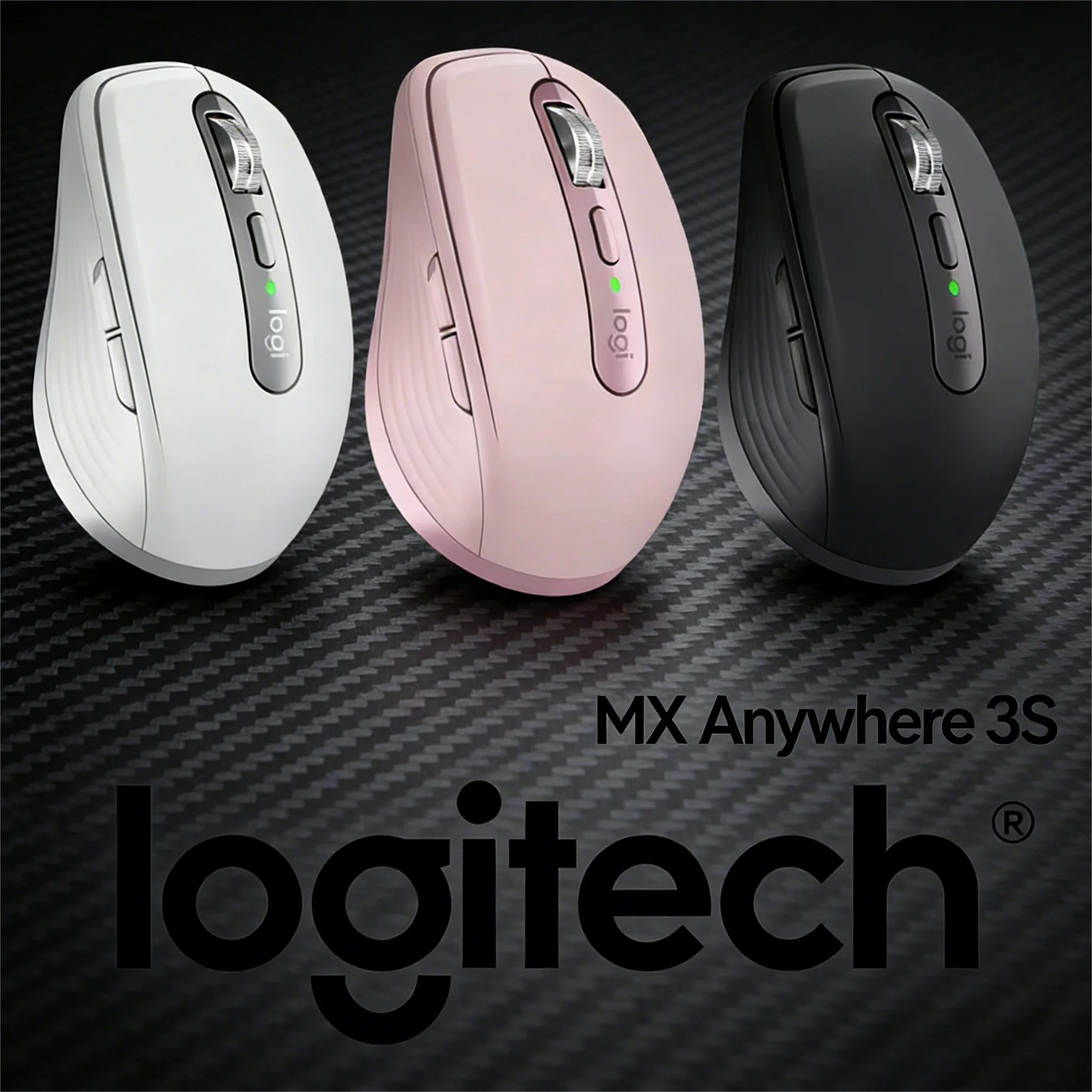 

Logitech MX Anywhere 3S, Logitech Compact Bluetooth Mouse, Extended Battery & Ultra-Light for Office Work