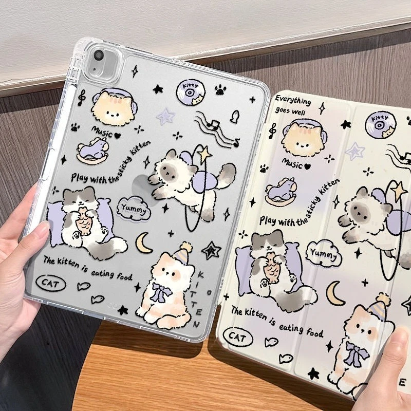 Miękkie etui TPU na iPada Air 6, iPada 10. generacji, iPada Air 5. i 4. generacji, iPada 10.9 Pro, iPada 11. generacji, iPada 2. i 3. generacji, iPada 4. generacji, iPada 10.2, iPada 7. i 9. generacji, iPada 8. generacji z uroczymi zwierzęt — zdjęcie produktu 3