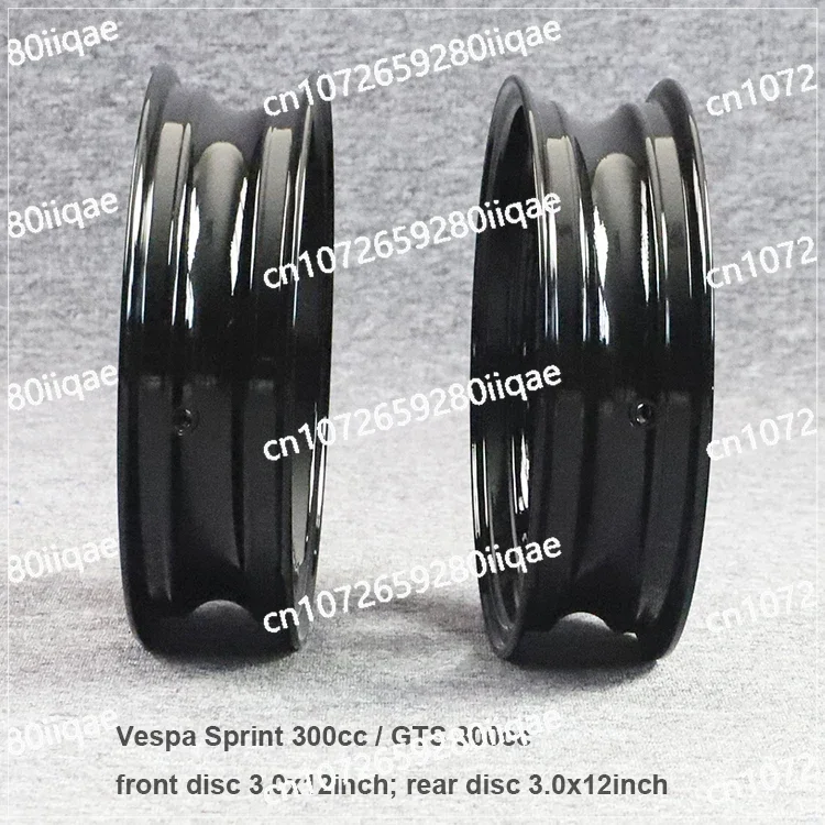 

6061-A Алюминиевые колеса с ЧПУ Sprint 300CC, обод скутера, ярко-черный, 3,0*12 дюймов для Vespa GTS