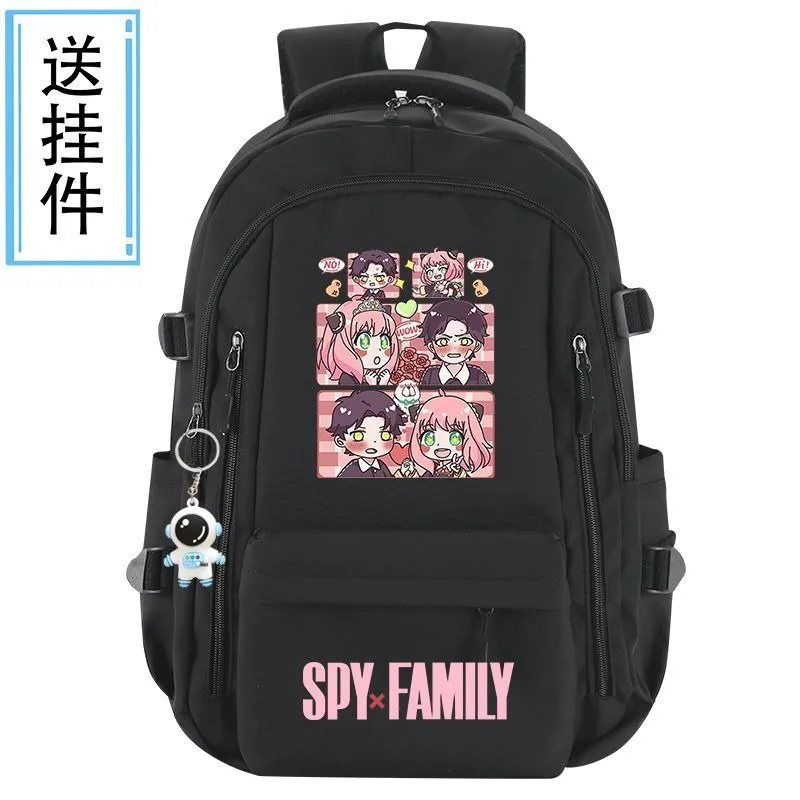 Breathable mesh, 31×44×19cm Black Blue Grey Red, Spy x Family, Student Kids Teens School Bags, Anime Backpacks Girls Boys