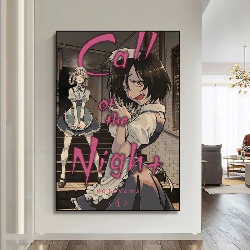 Call Of The Night Classic Anime Poster Vintage Room Home Bar Cafe Decor Posters Wall Stickers