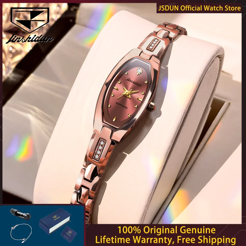 JSDUN 6531 Women Watch Luxury Brand Tungsten Steel Quartz Watch Diamond Waterproof Bracelet Dress Watch Simple Women Watch Reloj