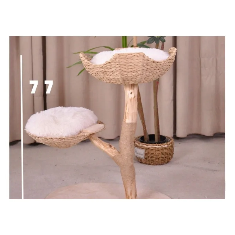 

Solid wood cat climbing frame Pillar entertainment nest jumping