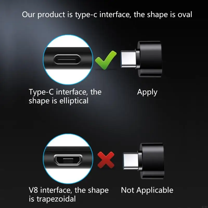 2 Pieces Black/white TypeC to USB Adapter Conversion Charging Conversion for Mobile Phones and Tablets