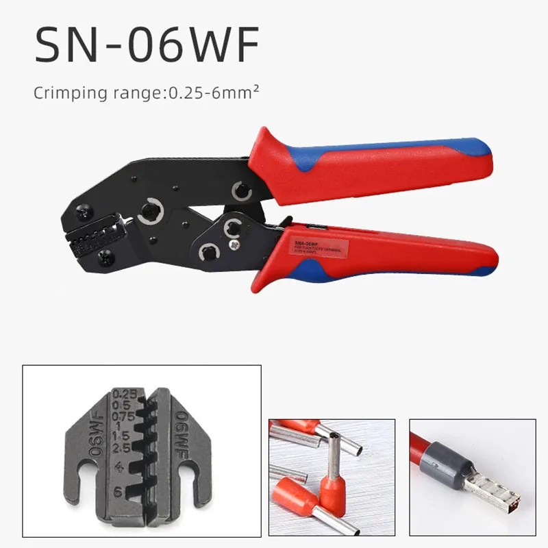 Ferrule Crimper Pliers Kit Wire Crimping Tool Set Terminals Connector Sleeves Electricians Repair SN-06WF