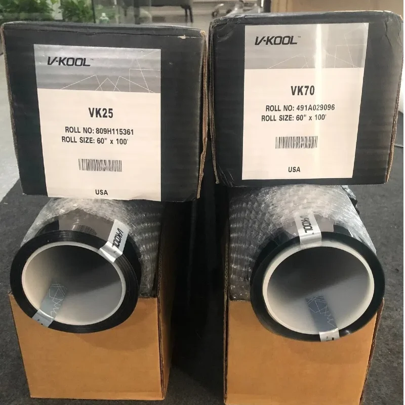 V-KOOL VK25 K15 نافذة السيارة تينت 99% حماية من الأشعة فوق البنفسجية مادة PET رفض الحرارة العالية 96% IR كتلة نانو سيراميك مقاومة للصدمات