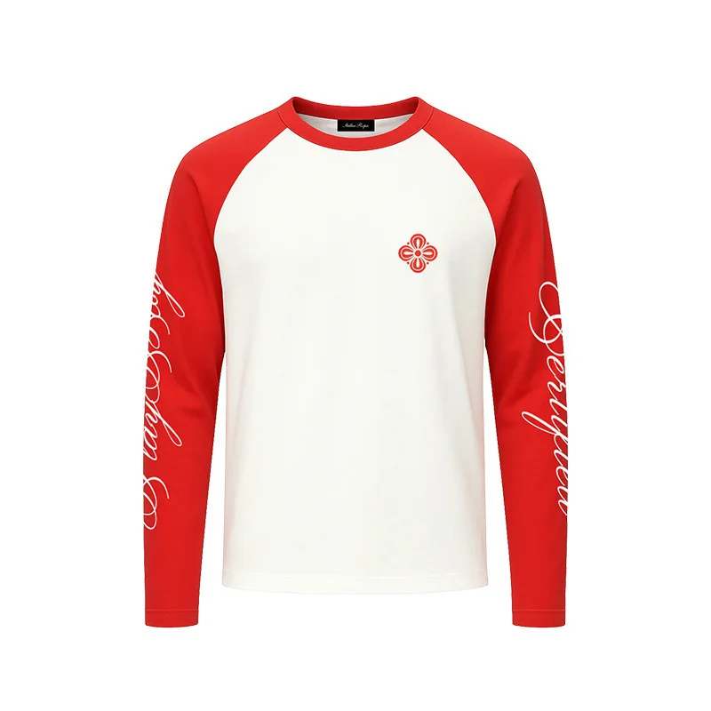 Unisex Hip-Hop Langarm-Oberteil Amerikanischer Streetwear-Stil Lockerer Rundhalsausschnitt mit Schriftzug-Print Modisch für Herbst und Winter – Detail 5