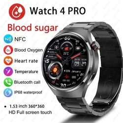 For Huawei Watch 4 Pro Smart Watch Men 360*360 HD Screen BT Call NFC IP68 Waterproof Heart rate blood oxygen Smartwatch 2023 New