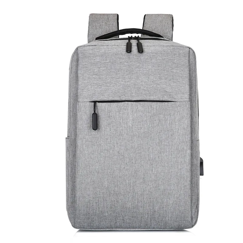 Cross-border supply simple backpackusbRechargeable Men's Laptop Bag Large-capacity casual business laptop backpack