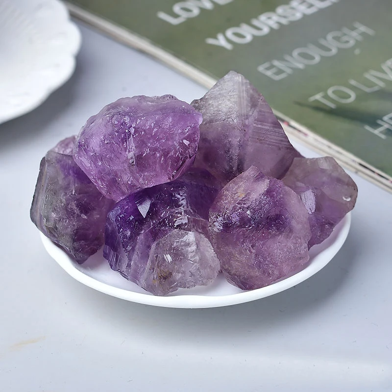 100g Natural Amethyst raw stone Particles Gravel Healing Stones Wicca Planting Aquarium Fish Tank DIY Material