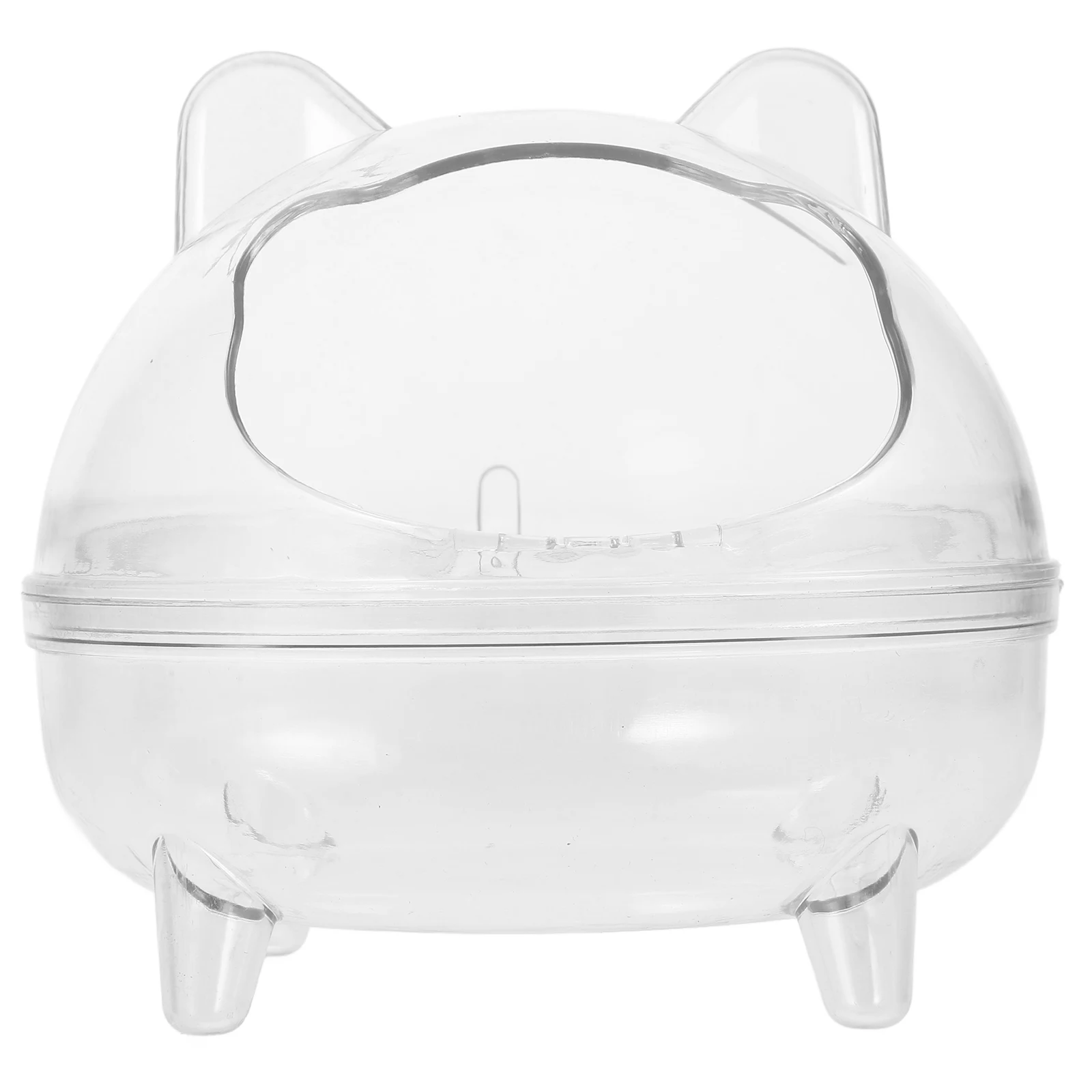 

Cartoon Bear Trash Can Transparent Desktop Garbage Bin Small Fresh Mini Waste Paper Bin Plastics Compact Stylish Office Home Use