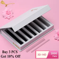 2000 Wentylatory Najlepiej sprzedające się 100% Ręcznie Wykonane Wysokiej Jakości 8D 12D 14D ultraszybkie rzęsy 10d Premade Fans Lashes Premade Lash Extensions