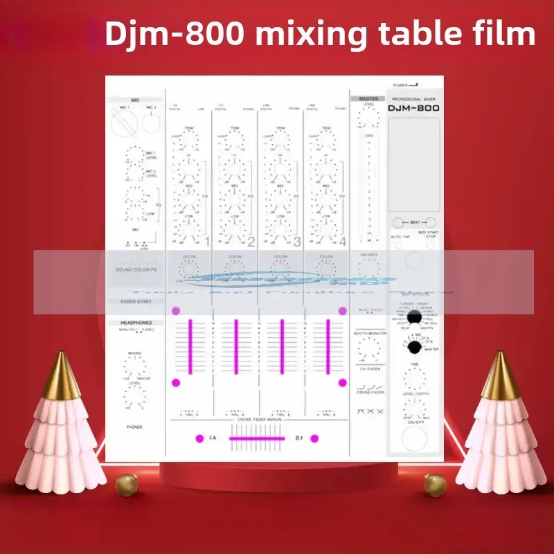 DJM800 mixing console panel film, protective film sticker, black silver white optional