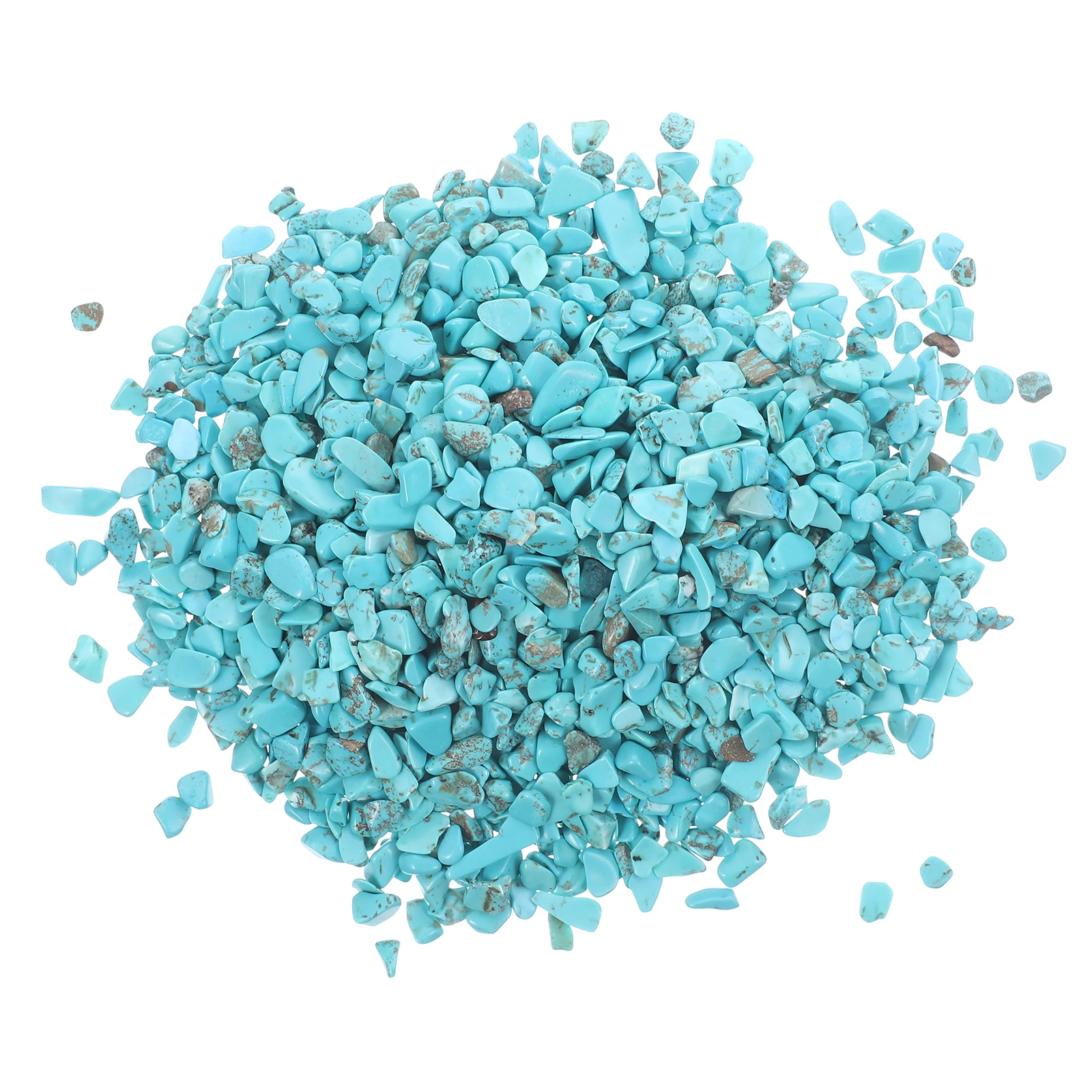 

Irregular Turquoise Gravel 2 Bags Natural Stones for Fish Tank Aquarium Beads Jewelry Craft DIY Supplies L scape Decoration
