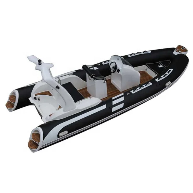 High Speed Ocean Deep V 19ft PVC/Hypalon/Orca Fiberglass RIB 580 Inflatable Boat for Sale