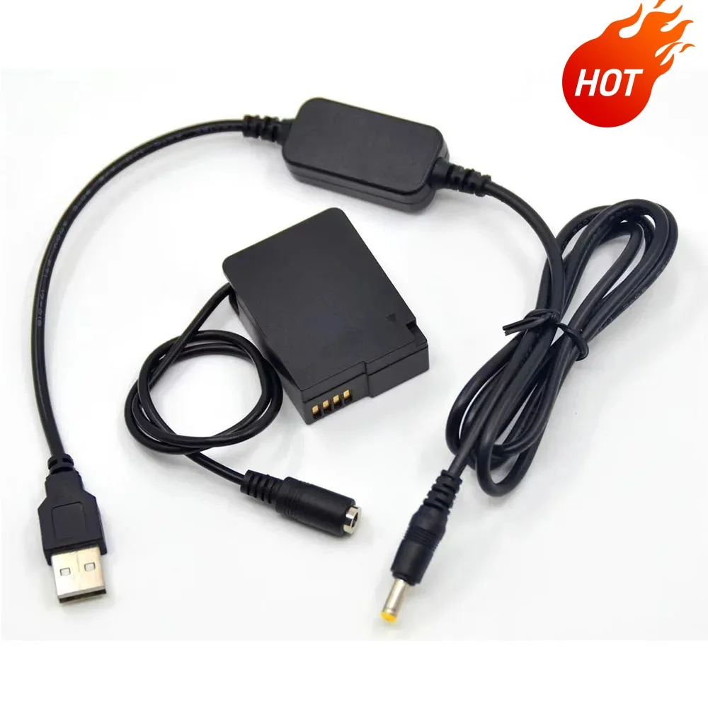 BLC12E Dummy Battery Full Decoded DCC8 DC Coupler+USB Power Cable for Panasonic Lumix GX8 FZ2500 FZ1000 FZ300 FZ200 G80 G81