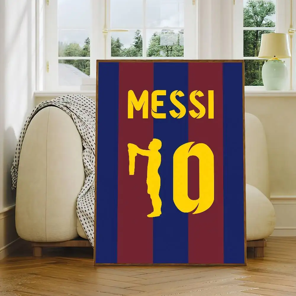 Football M-messi 10 Poster Self Adhesive Decoration Bedroom Home Wall Sticker Prints Painting Living Room Office