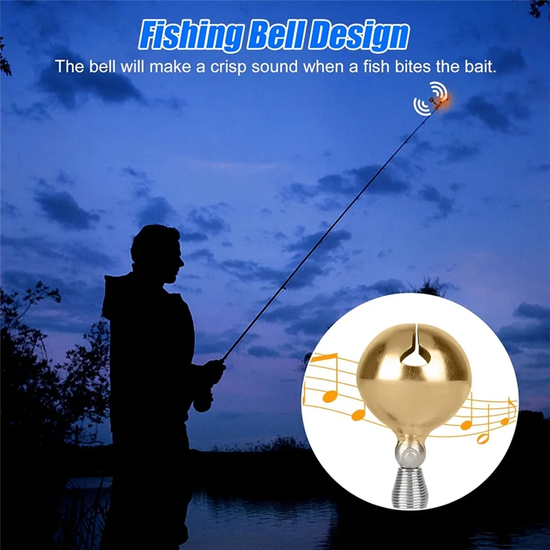 

50 PCS Fishing Glow Sticks With Bells, LED Glow Sticks For Fishing, LED Night Fishing Strike Alert Glow-B60B