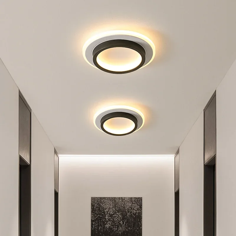 Modern Led Lights Ceiling Chandelier Interior Living Room Home Decoration Aisle Corridor Minimalist Round Light Ceiling Lamp