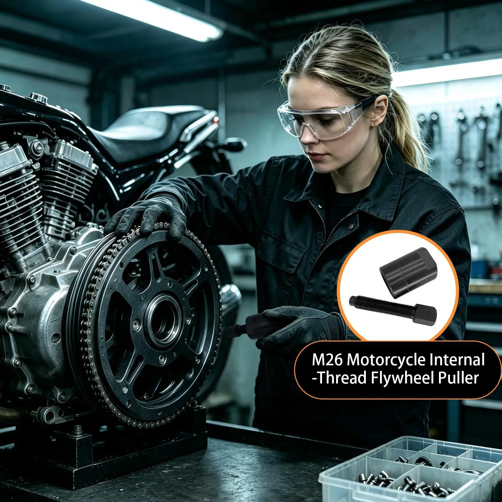 Flywheel Puller Remover For Motorcycle Tight Fit Precise Extraction Gadget M26 Motorcycle Magneto Flywheel Puller For Mechanics