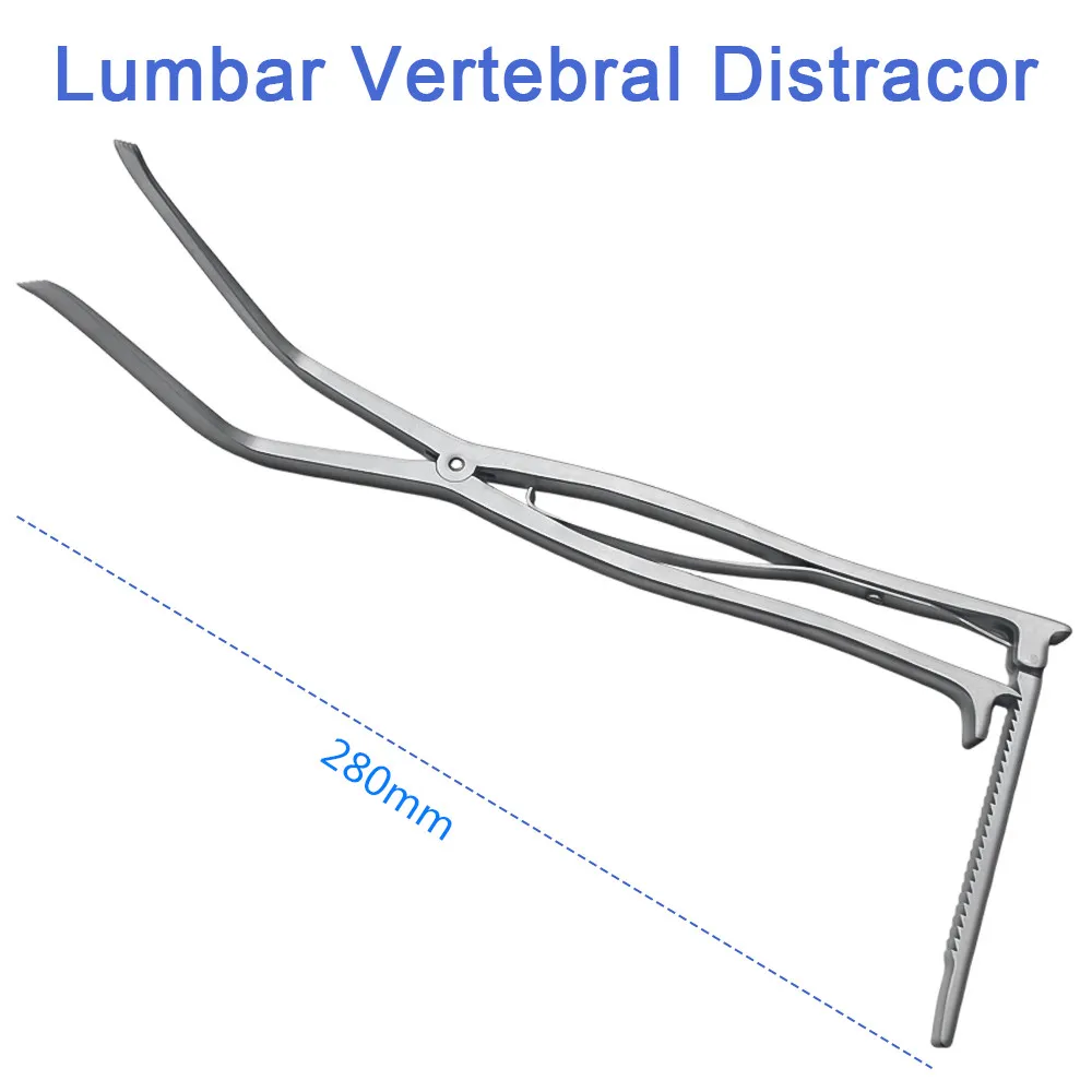 Stainless Steel Lamina Spreder Forceps Lumbar Vertebral Retractor Distractor Tool with Ratchet Lock Orthopedic Instruments
