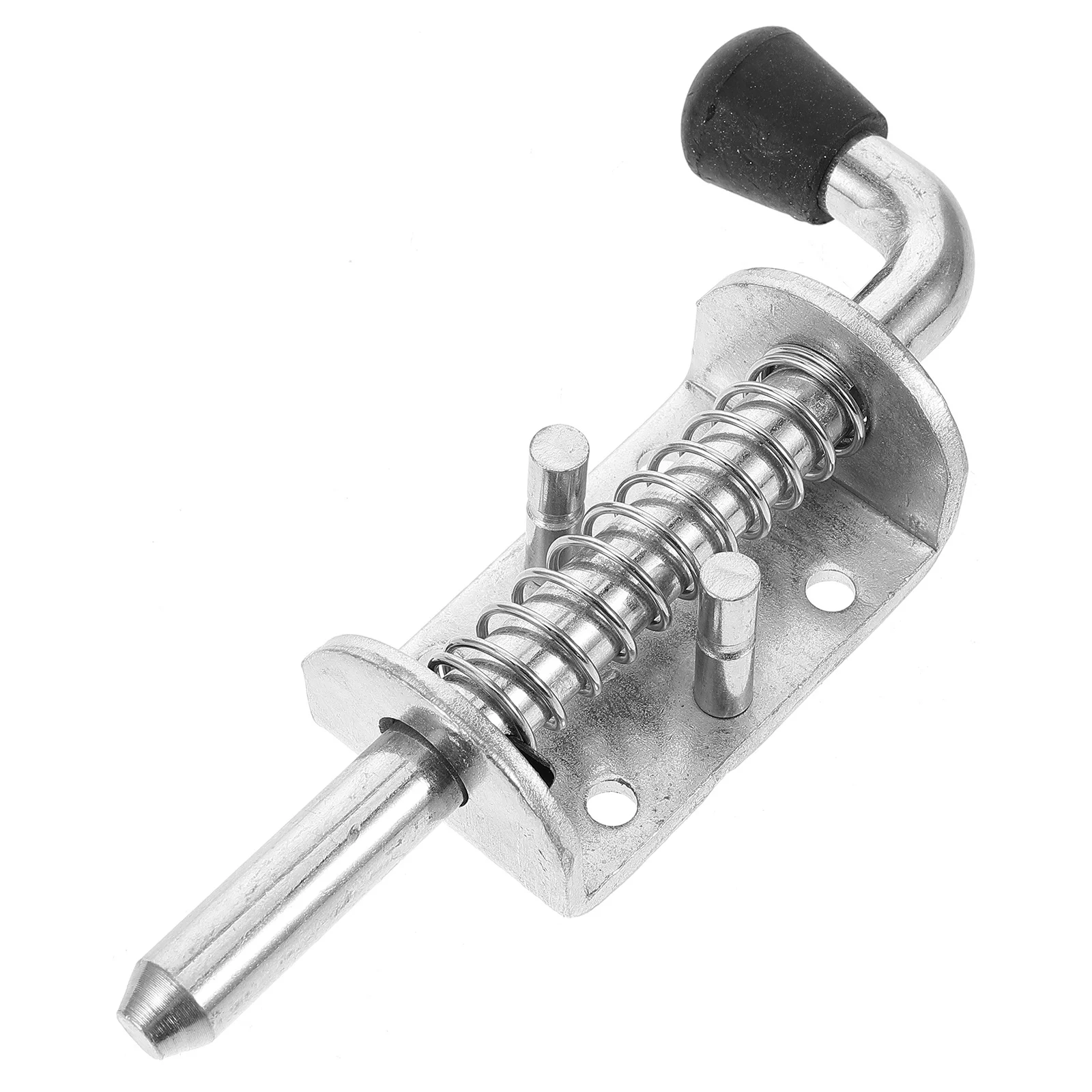 

Heavy Duty Spring Latch Bolt Galvanized Iron Door Lock For Trailer Gate Cabinet Garage Basement Spring Loaded Plunger