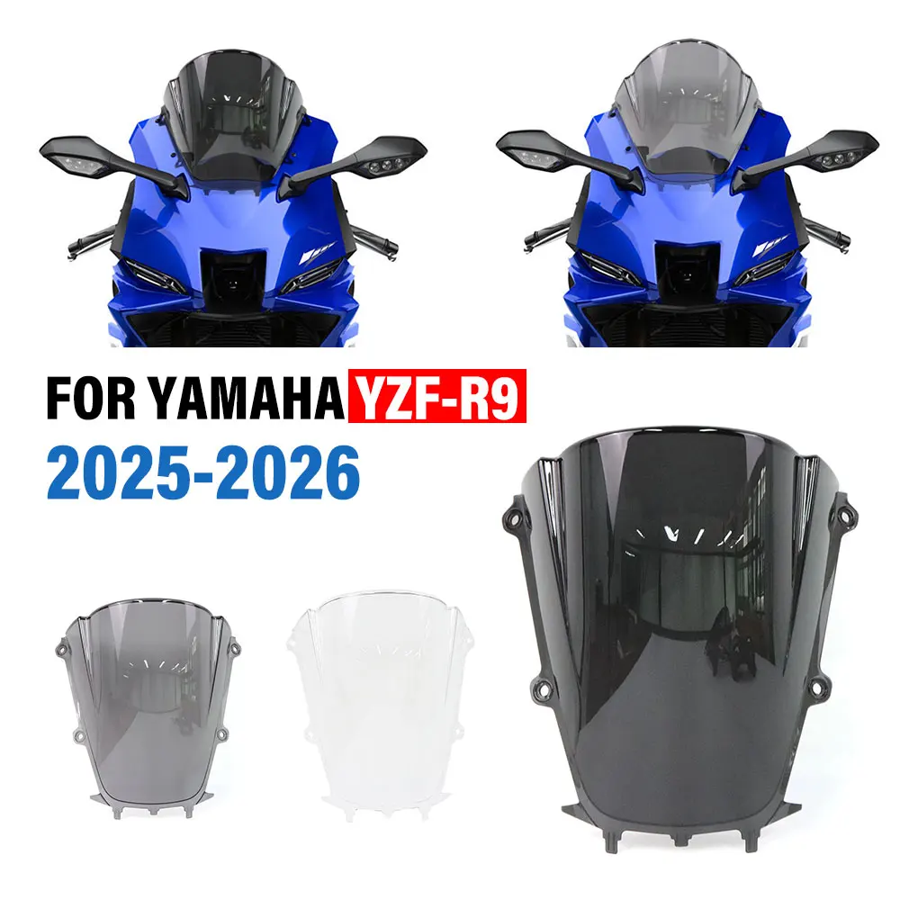 

Для YAMAHA YZF-R9 R9 2025-2026 мотоцикл двойной пузырь переднее лобовое стекло дефлектор ветрового стекла обтекатель ветрозащитные аксессуары