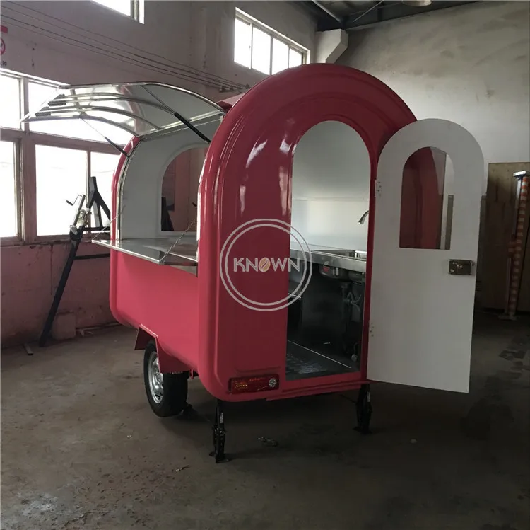 KN-Y220B jalan luar ruangan pantai Mobile penggorengan dalam Bbq Churros Taco penjual roti Es Krim kereta Makanan Cepat