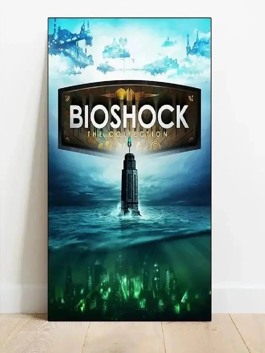 BioShock Rapture Poster  Retro Canvas Wall Art for Game Room  Living Room Decor HD Print Painting