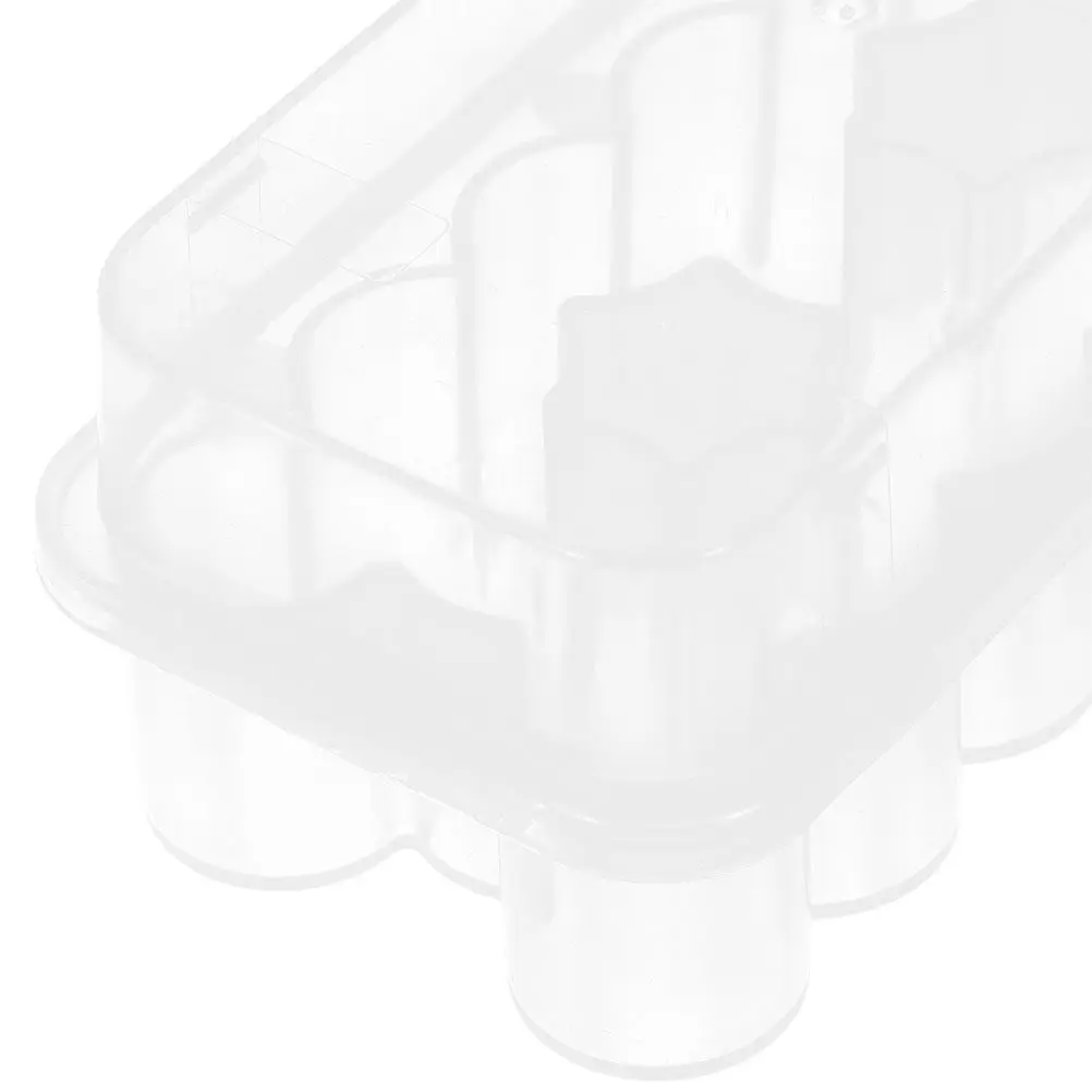 Lab Grade Vial Fridge Holder 48 Slot Transparent Plastic Storage Box for Test Tubes Sample Bottles Injection Vials Freezer Use