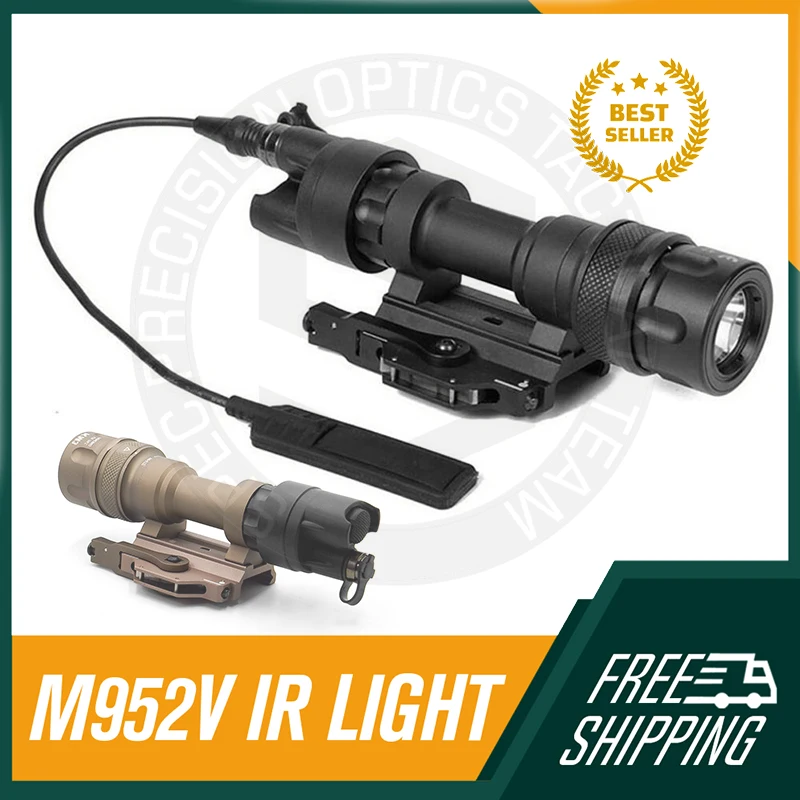 SPECPRECISION M952V IR FlashLight White LED Weapon Light Infrared IR Output Dual Output Scout Light 500 Fit 20mm Picatinny rail